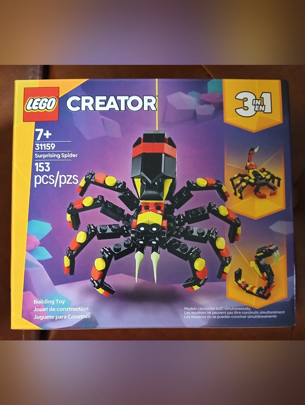 Lego Creator Black and Yellow Surprising Spider NWT Ages 7+ 153 Pieces